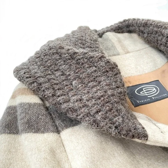 Wool/Angora Coat, Knit Collar, Dominic Bellissimo, Made in Canada, Size 6 - Picture 8 of 13